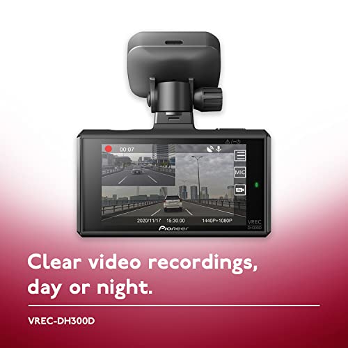 Pioneer VREC-DH300D 2-Channel Dual Recording 1440p WQHD (Wide Quad HD) Dash Camera System with 3” LCD Screen Pioneer VREC-DH300D 2-Channel Dual Recording 1440p WQHD (Wide Quad HD) Dash Camera System with 3” LCD Screen
